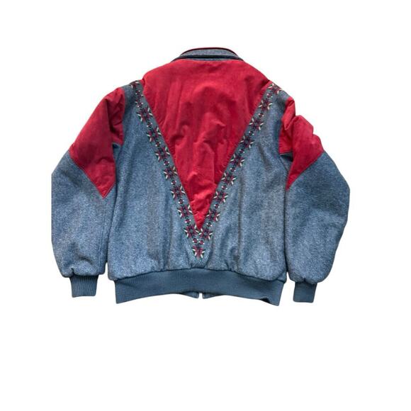 Vintage Cripple Creek Men's Aztec Print Y2K Black Zip Bomber Jacket Size XL - Picture 5 of 5